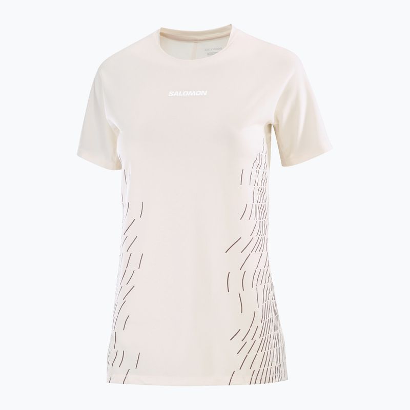 Moteriški bėgimo marškinėliai Salomon Sense Aero SS Tee GFX whisper white 5