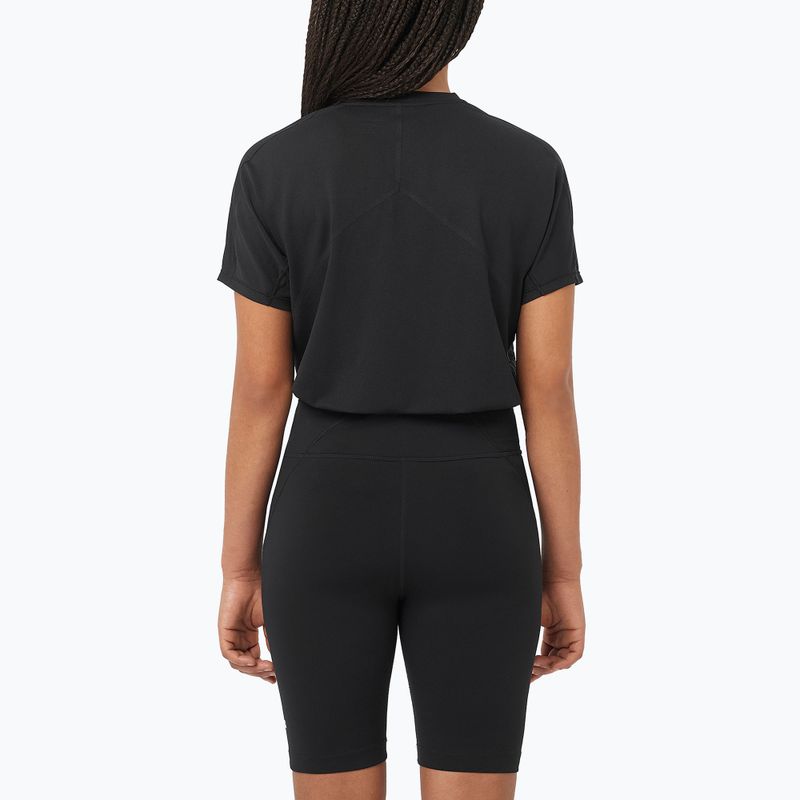 Moteriški bėgimo marškinėliai Salomon Sense Aero SS Tee GFX deep black 2