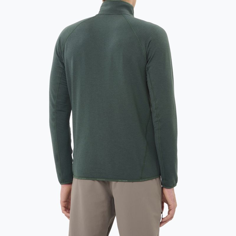 Vyriškas žygio džemperis Salomon Essential Lighwarm Full Zip green gables 2