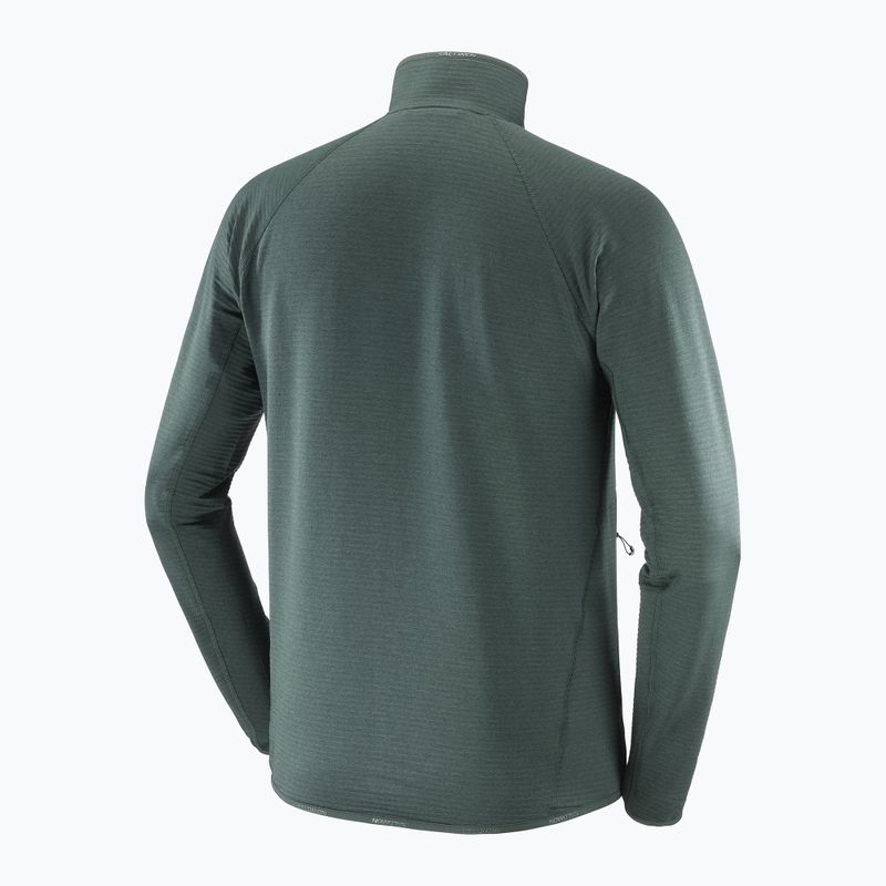 Vyriškas žygio džemperis Salomon Essential Lighwarm Full Zip green gables 4