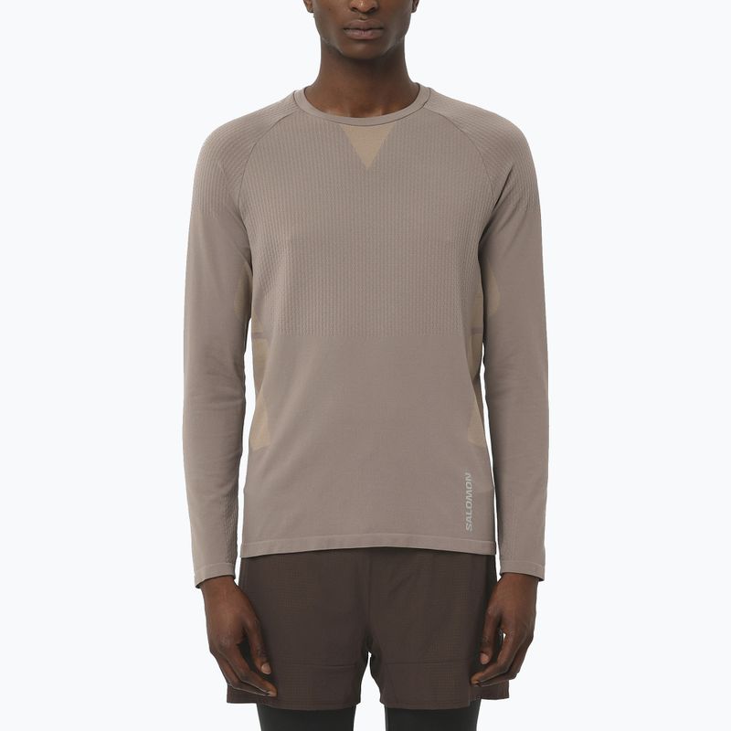 Vyriški bėgimo marškinėliai ilgomis rankovėmis Salomon Sense Aero Seamless Tee iron