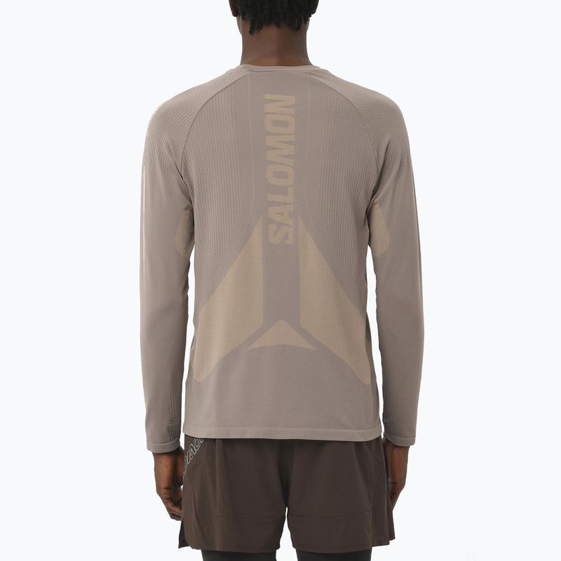 Vyriški bėgimo marškinėliai ilgomis rankovėmis Salomon Sense Aero Seamless Tee iron 2