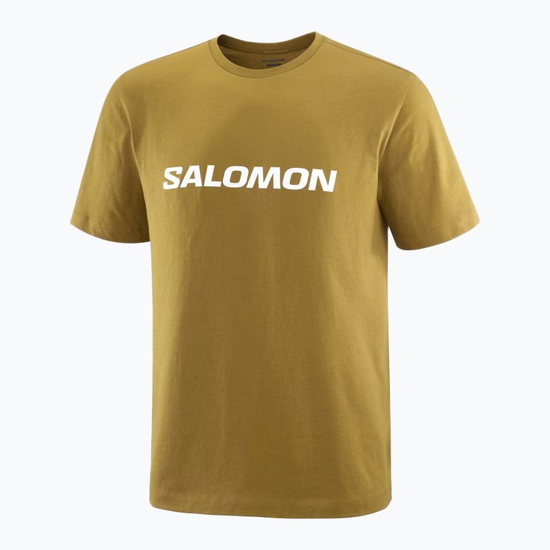 Vyriški marškinėliai Salomon Logo brilliant olive 3