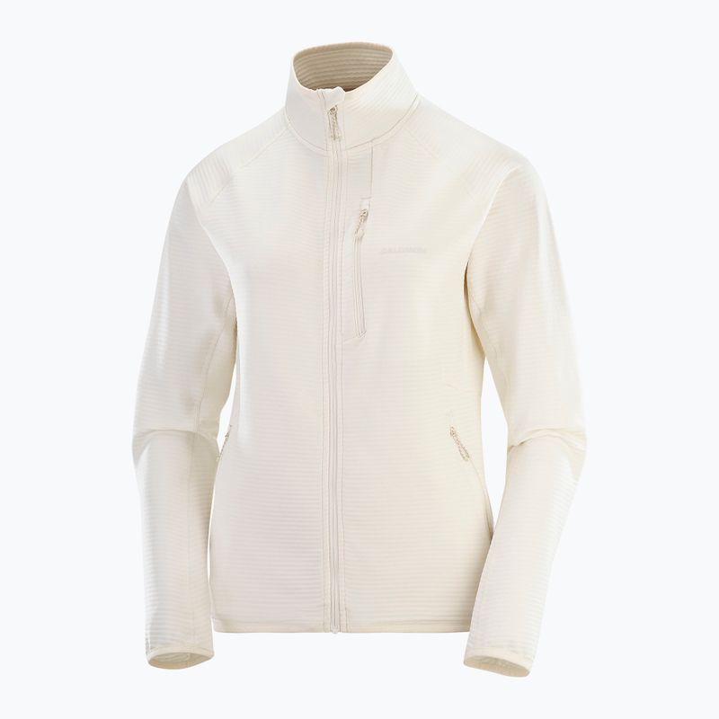 Moteriškas žygio džemperis Salomon Essential Lightwarm Full Zip whisper white 5