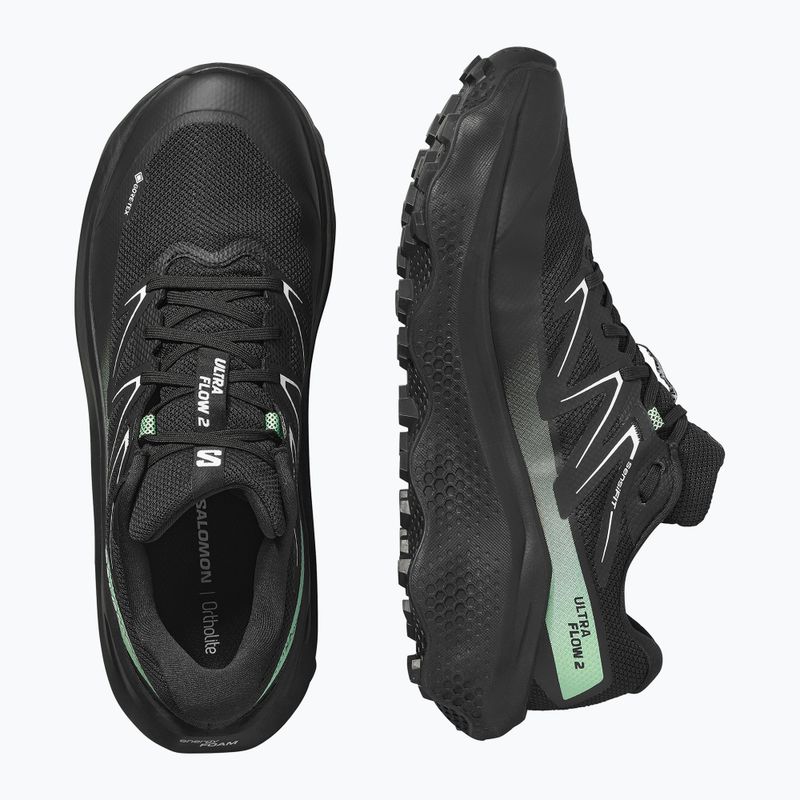 Vyriški bėgimo bateliai Salomon Ultra Flow 2 GTX juoda/juoda/patina žalia 12