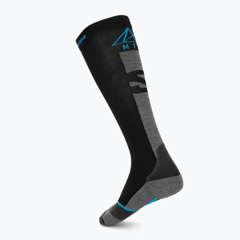 Slidinėjimo kojinės Salomon MTN black/blue danube 2