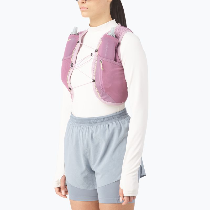 Moteriška bėgimo liemenė Salomon Active Skin 4 Set dusky orchid/daw 3