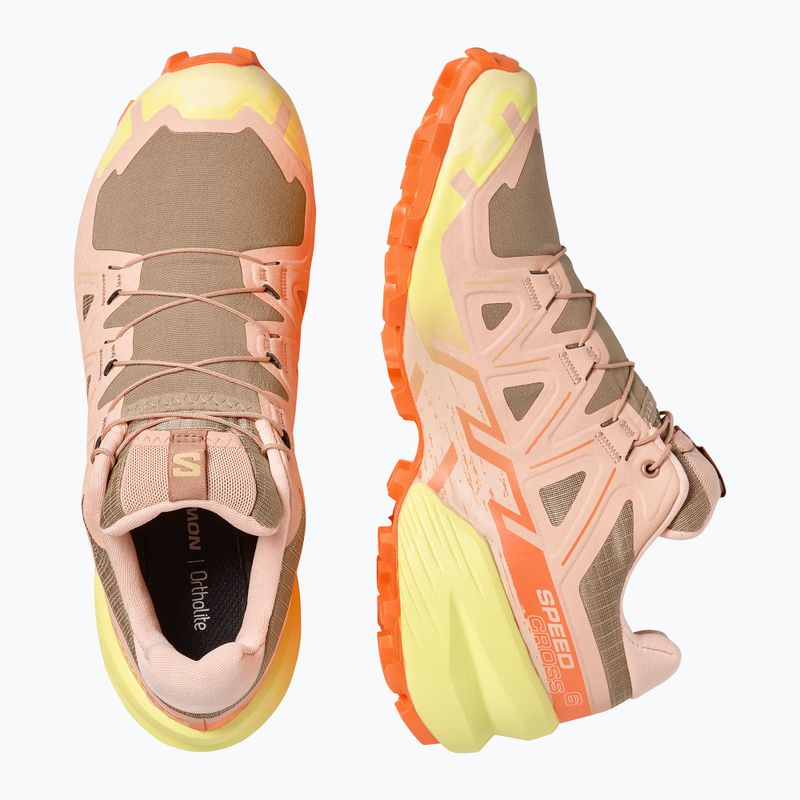 Moteriški bėgimo batai Salomon Speedcross 6 burro/sunny lime/almond cream 6