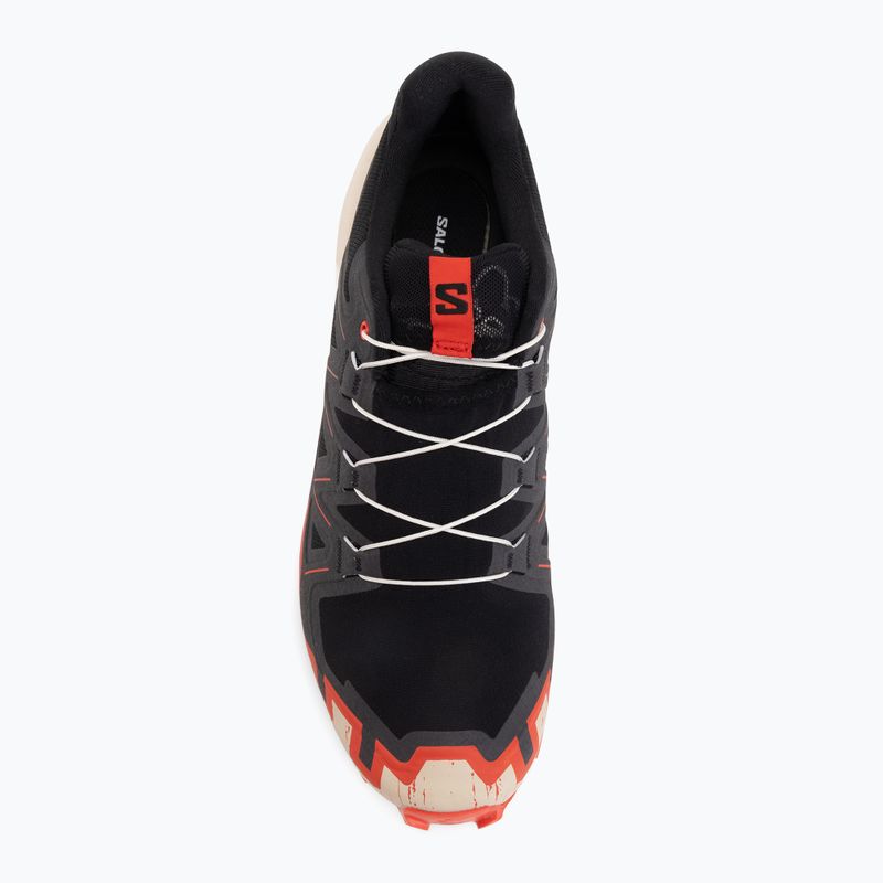 Vyriški bėgimo batai Salomon Speedcross 6 black/fiery red/almond milk 5