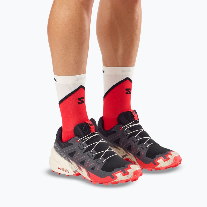 Vyriški bėgimo batai Salomon Speedcross 6 black/fiery red/almond milk 7
