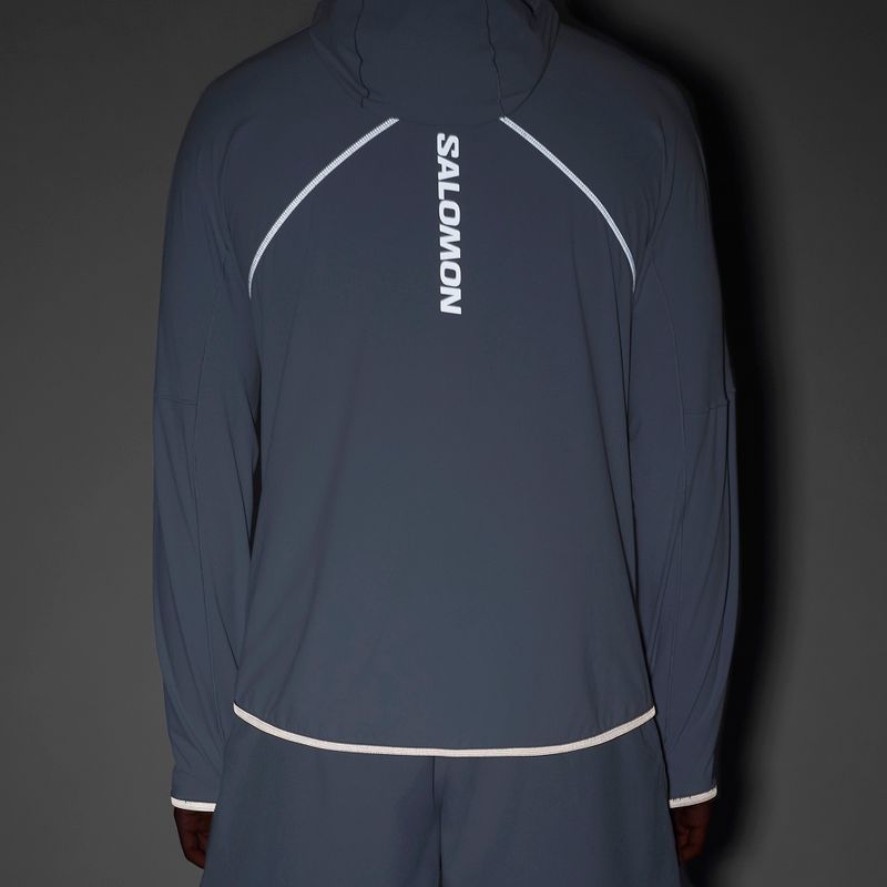 Vyriška bėgimo striukė Salomon Sense Aero Hybrid Half Zip Hooded trade winds 6