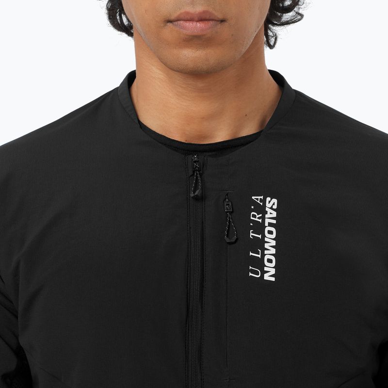 Vyriškas bėgimo džemperis Salomon Ultra Fleece Deep Black 3