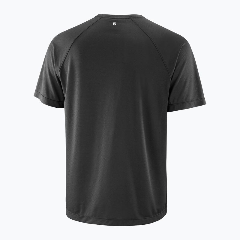 Vyriški bėgimo marškinėliai Salomon Shakeout Core GFX deep black 4