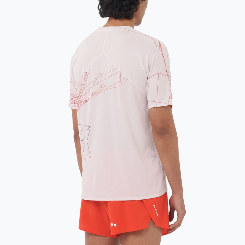 Vyriški bėgimo marškinėliai Salomon S/Lab Speed Tee lilac ash/fiery red 2