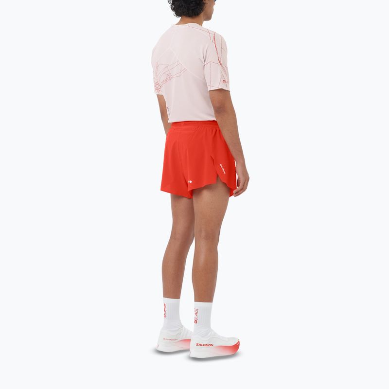 Vyriški bėgimo marškinėliai Salomon S/Lab Speed Tee lilac ash/fiery red 3
