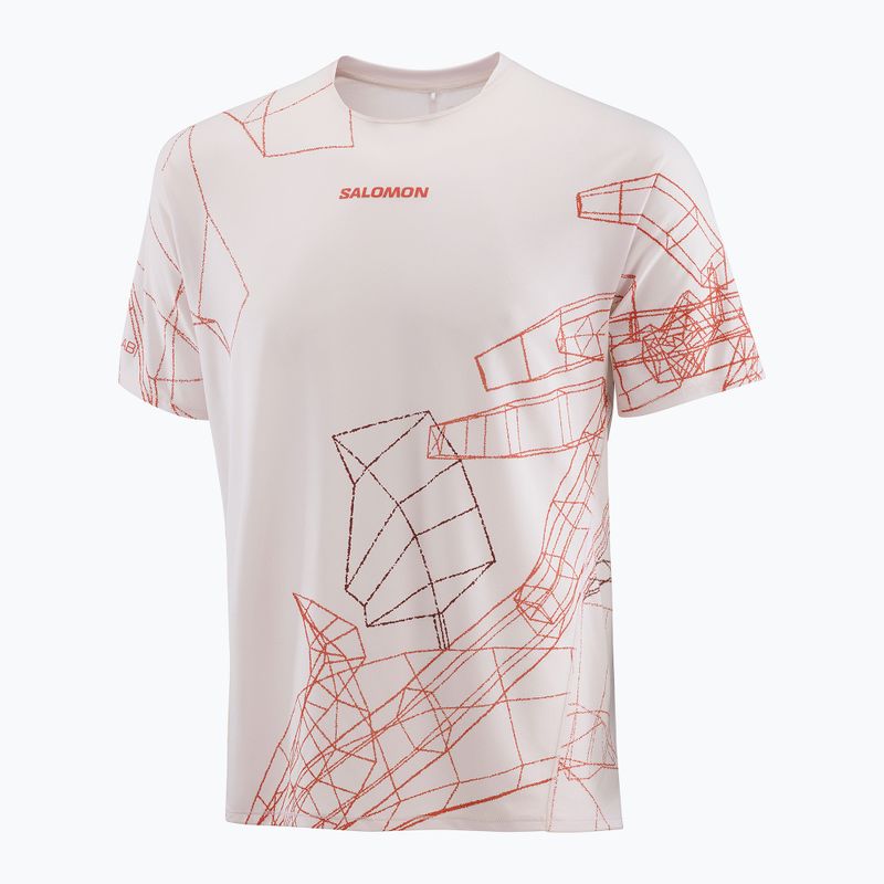 Vyriški bėgimo marškinėliai Salomon S/Lab Speed Tee lilac ash/fiery red 4