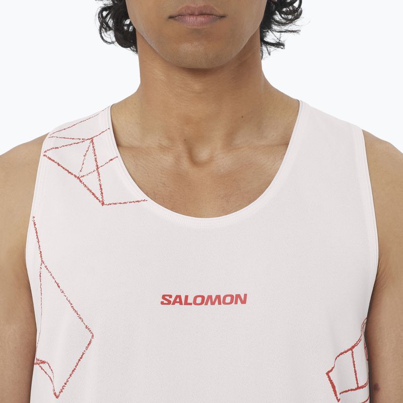 Vyriški bėgimo marškinėliai Salomon S/Lab Speed Tee lilac ash/fiery red 3