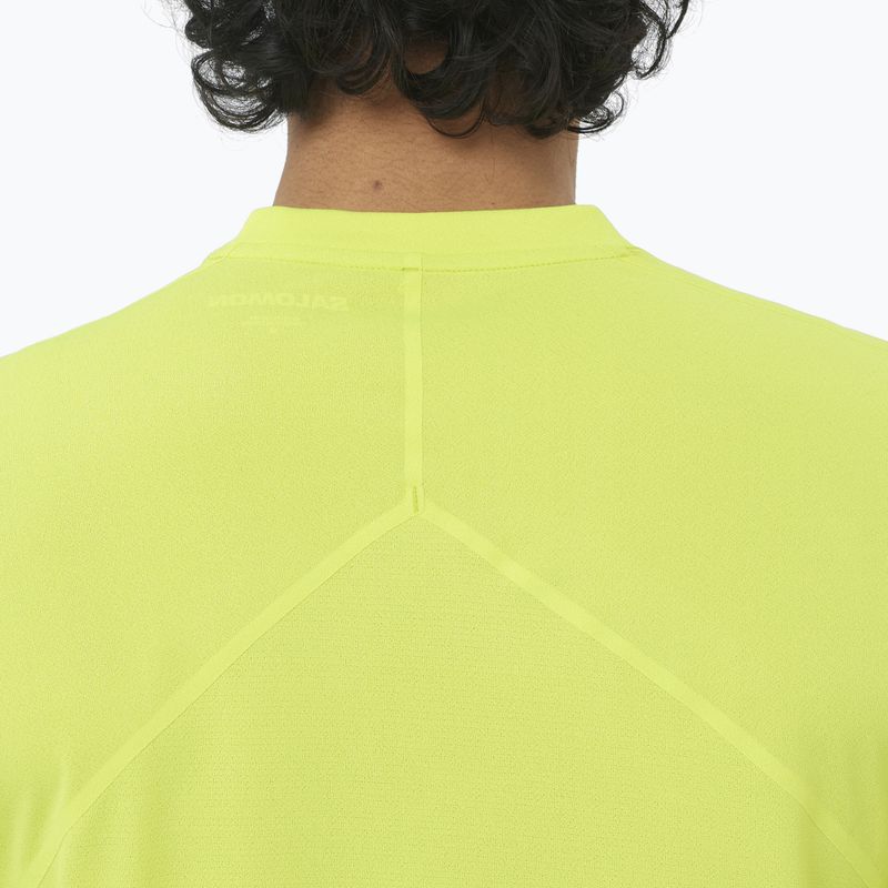 Vyriški bėgimo marškinėliai Salomon Sense Aero SS Tee GFX acid lime 4