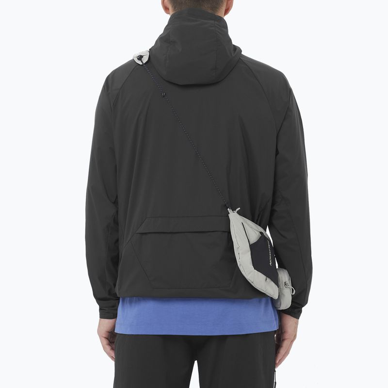 Vyriška vėjo nepraleidžianti striukė Salomon Outwind Full Zip gilios juodos spalvos 2