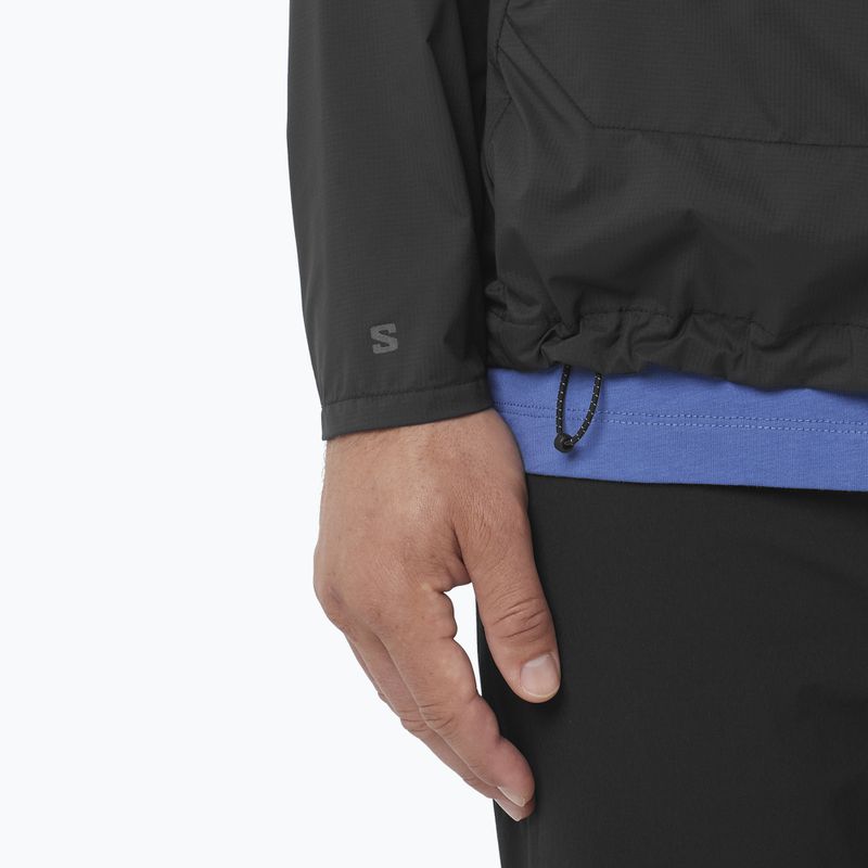 Vyriška vėjo nepraleidžianti striukė Salomon Outwind Full Zip gilios juodos spalvos 5