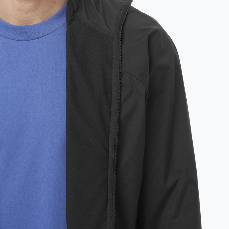 Vyriška vėjo nepraleidžianti striukė Salomon Outwind Full Zip gilios juodos spalvos 6