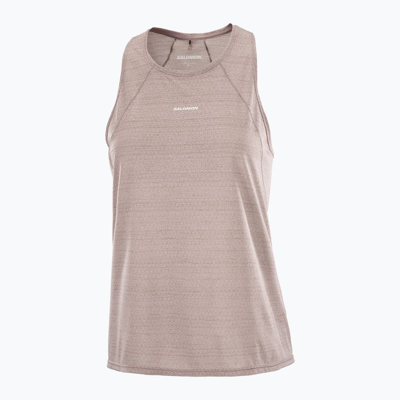 Moteriški bėgimo marškinėliai Salomon SHAKEout Air Tank iron 3