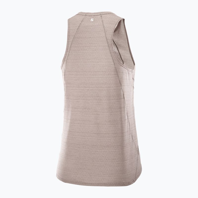 Moteriški bėgimo marškinėliai Salomon SHAKEout Air Tank iron 4