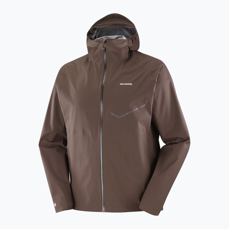 Vyriška bėgimo striukė Salomon Bonatti Waterproof coffee bean 7