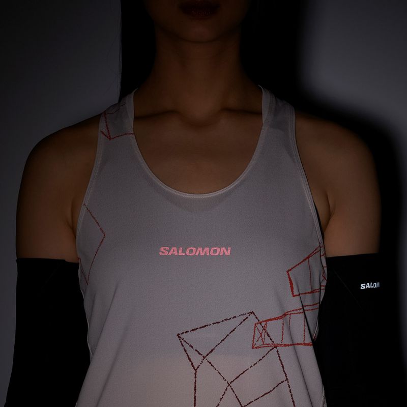 Moteriški bėgimo marškinėliai Salomon S/Lab Speed Tee lilac ash 5