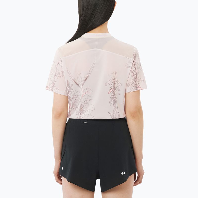 Moteriški bėgimo marškinėliai Salomon S/Lab Ultra Tee Aop lilac ash 2