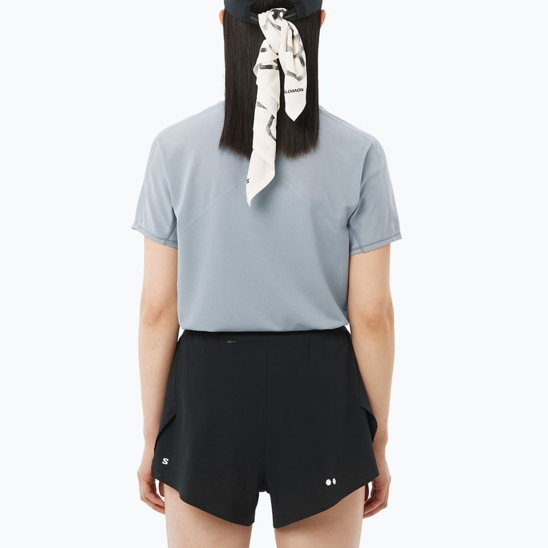 Moteriški bėgimo marškinėliai Salomon Sense Aero SS Tee GFX trade winds 2