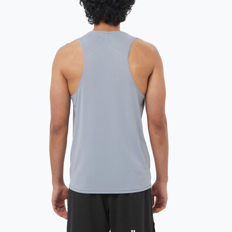 Vyriški bėgimo marškinėliai Salomon Sense Aero Singlet GFX trade winds 2