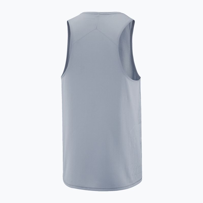 Vyriški bėgimo marškinėliai Salomon Sense Aero Singlet GFX trade winds 5
