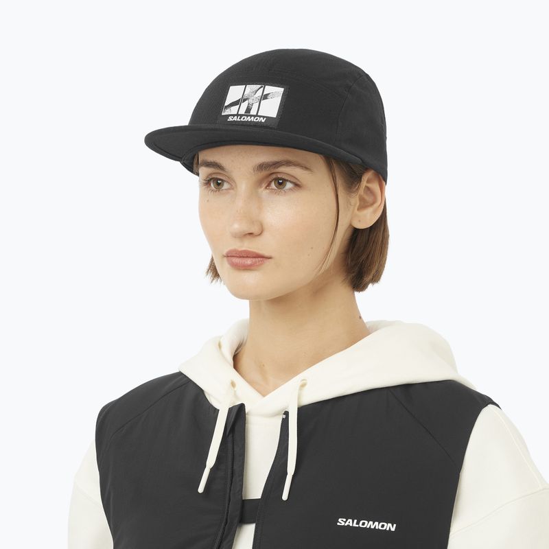 Kepurė su snapeliu Salomon Wild Rays 5 Deep black panel 2