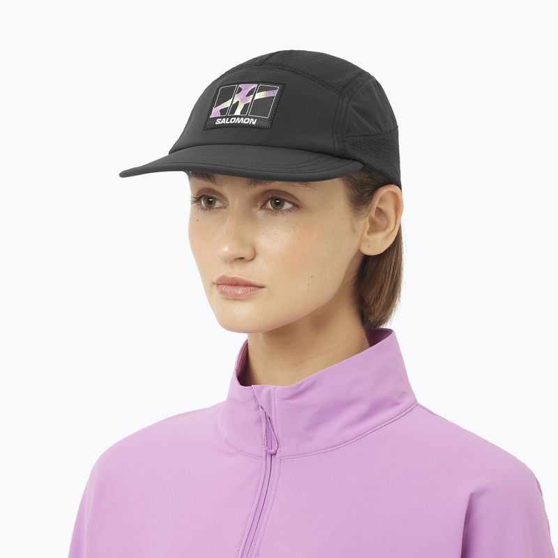 Kepurė su snapeliu Salomon Sense Aero pink frosting/acid lime 2