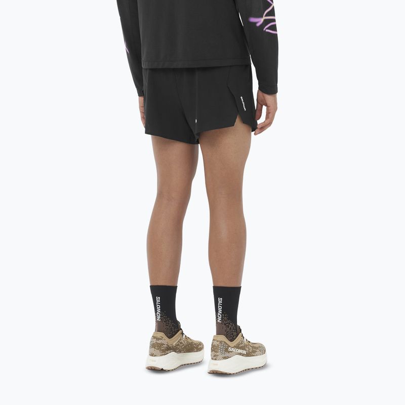 Vyriški bėgimo šortai Salomon Aero SPLT 3" deep black 2