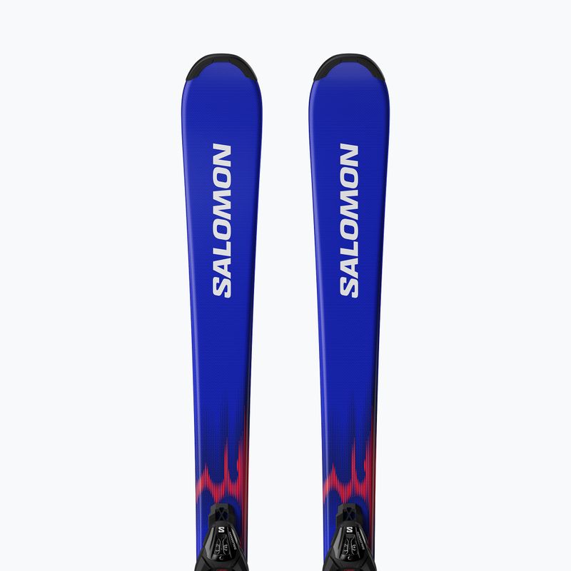 Vaikiškos kalnų slidės + apkaustai Salomon Equipe Jr M + L6 GW race blue/equipe red 5