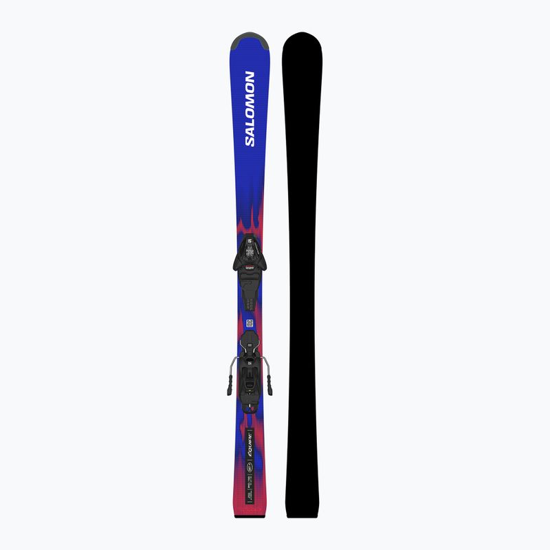 Vaikiškos kalnų slidės + apkaustai Salomon Equipe MT JR + L6 GW race blue/equipe red 3