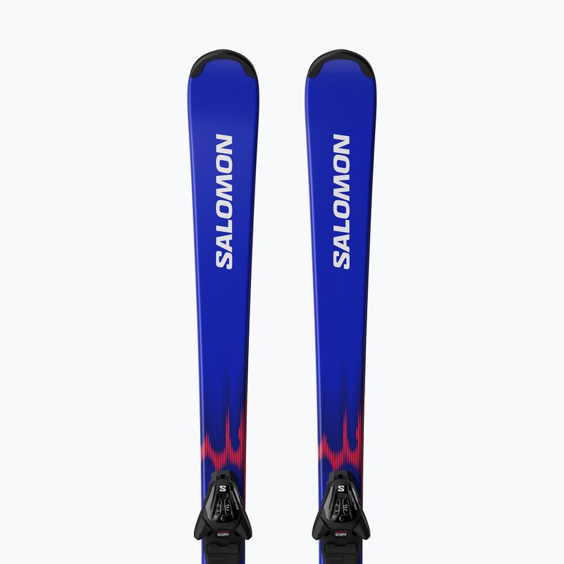 Vaikiškos kalnų slidės + apkaustai Salomon Equipe MT JR + L6 GW race blue/equipe red 5