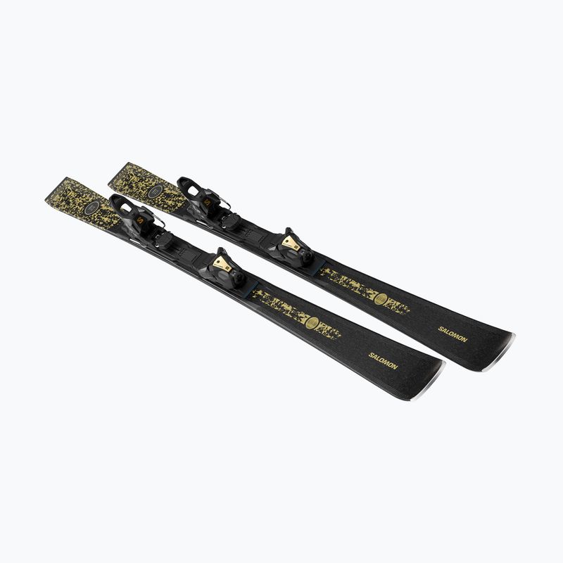 Moteriškos kalnų slidės + apkaustai Salomon S/Max N°12 + MI11 GW black/glitter 2