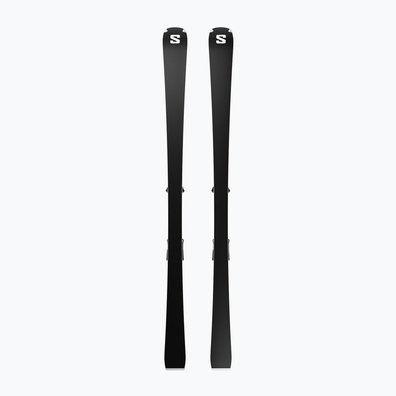 Kalnų slidės + apkaustai Salomon S/Max 12 + I12 GW silver/black 2