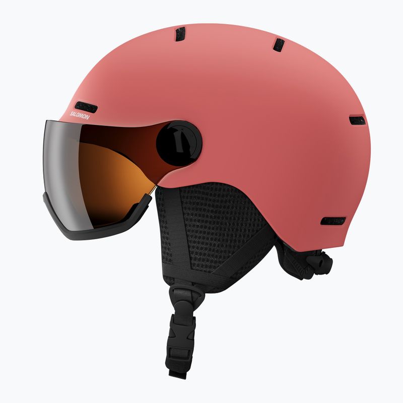 Vaikiškas slidinėjimo šalmas Salomon Orka Visor Jr S2 sun kissed coral 4