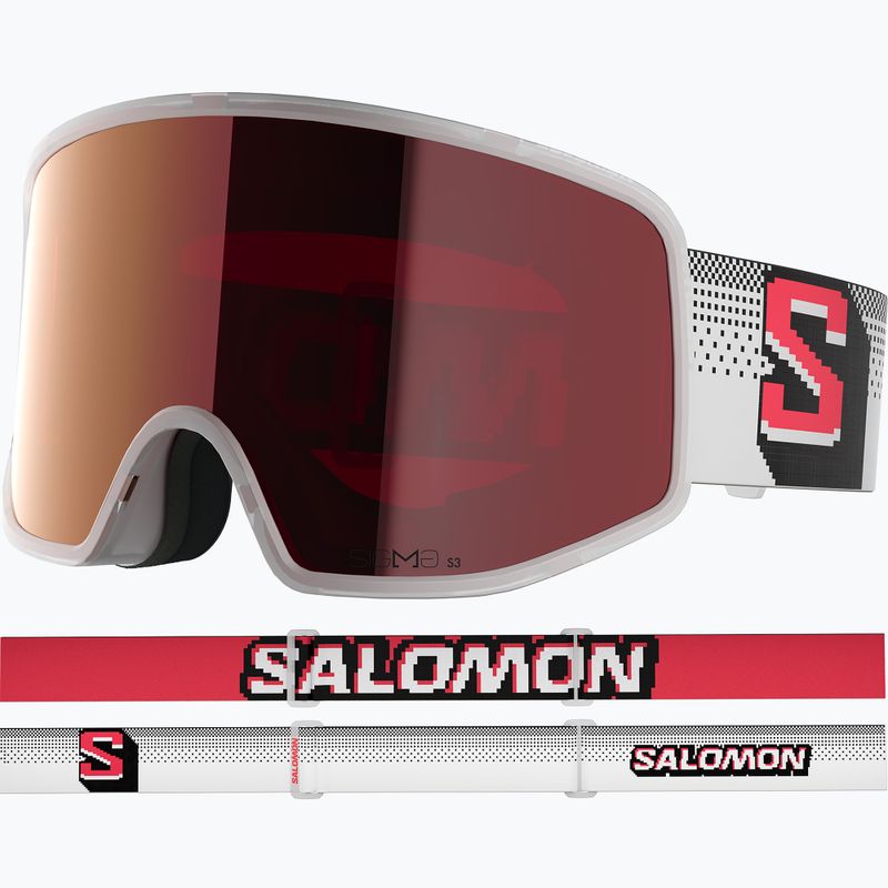 Slidinėjimo akiniai Salomon Sentry Pro Sigma S3 translucent frozen/sigma fire red 2