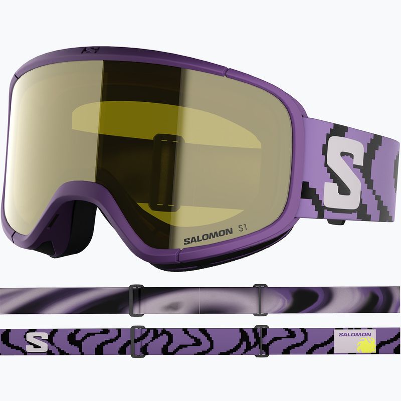Vaikiški slidinėjimo akiniai Salomon Lumi Acces Jr S1 pansy/flash yellow 2