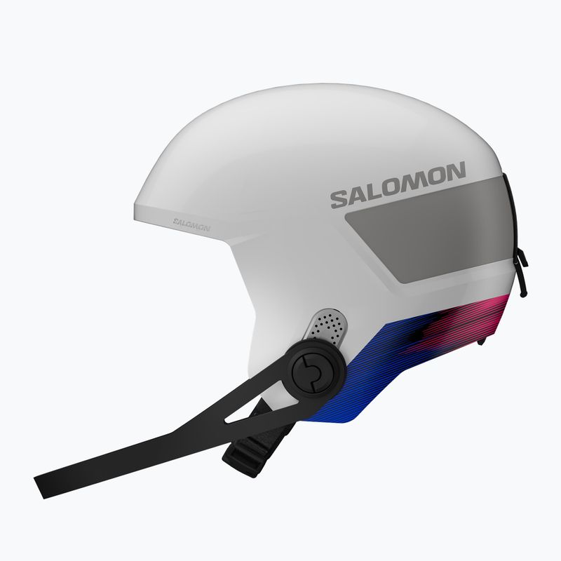 Vaikiškas slidinėjimo šalmas Salomon Equipe Fis + Chinguard Jr white/race blue 4