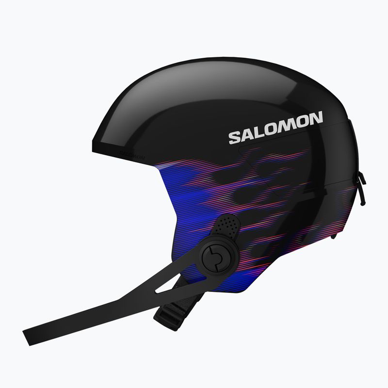 Vaikiškas slidinėjimo šalmas Salomon Equipe Fis + Chinguard Jr black/flames 4