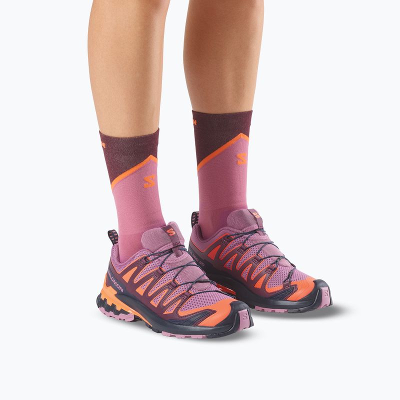 Moteriški bėgimo batai Salomon XA Pro 3D V9 dusky orchid/huckleberry 6