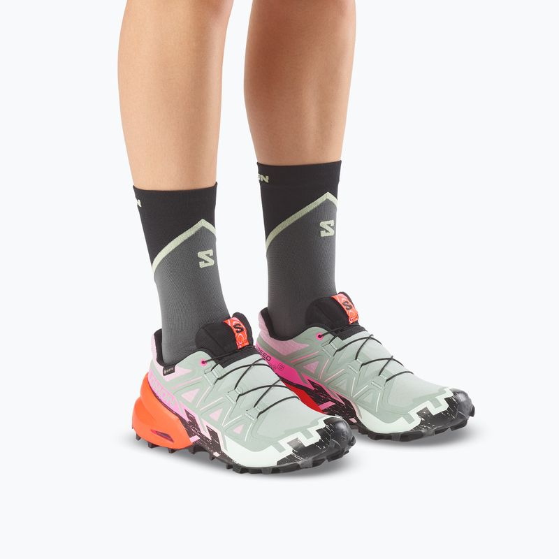 Moteriški bėgimo batai Salomon Speedcross 6 GTX Icon black/green milieu 6