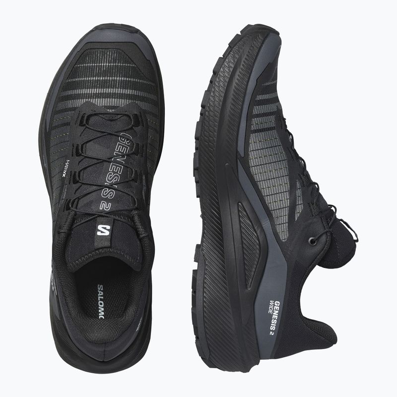Bėgimo batai Salomon Genesis 2 Wide black/black 6
