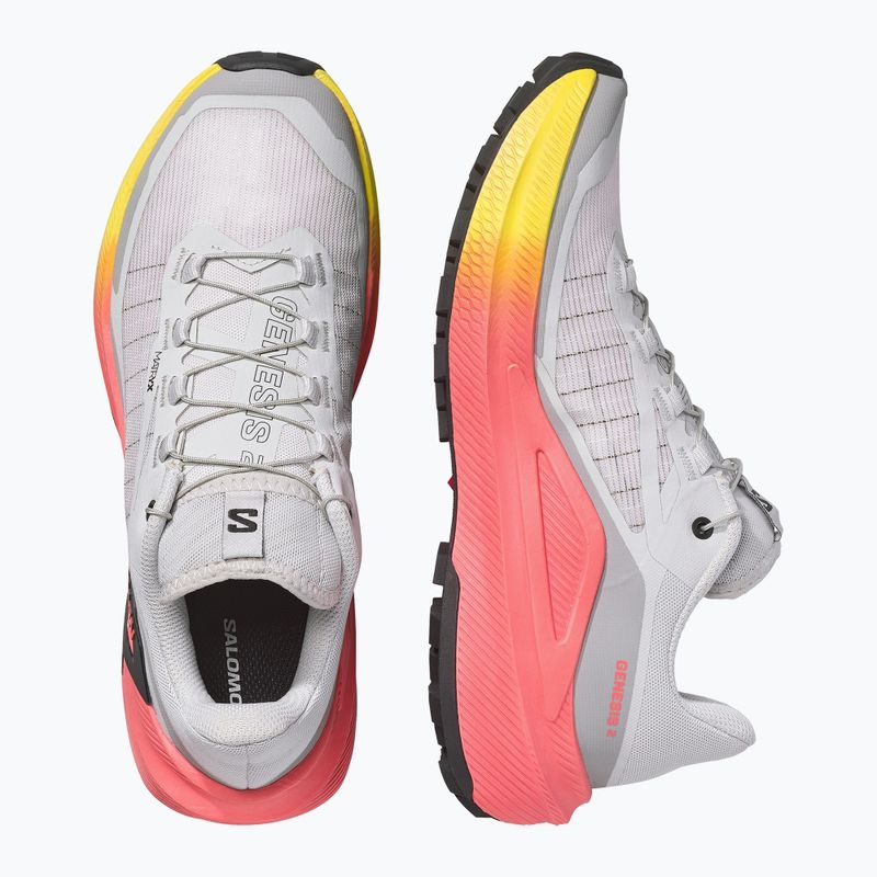Moteriški bėgimo batai Salomon Genesis 2 gray violet/safety yellow 5
